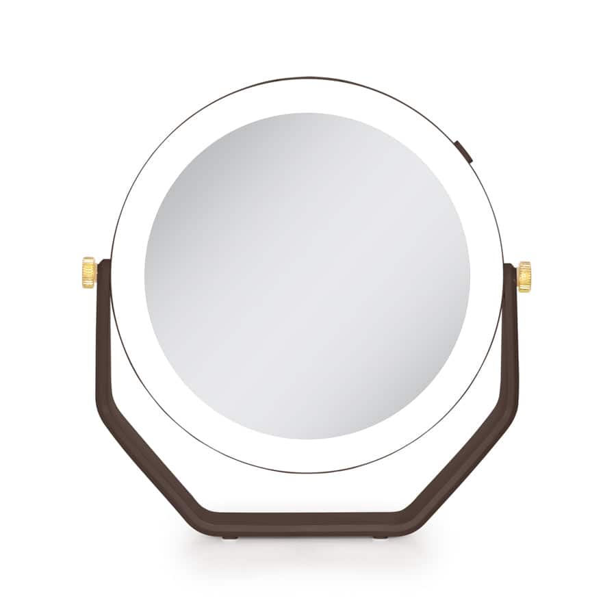 Zadro - LED Lighted Makeup Mirror with 5X/1X Magnifications - Chocolate price history on PriceWatchPro