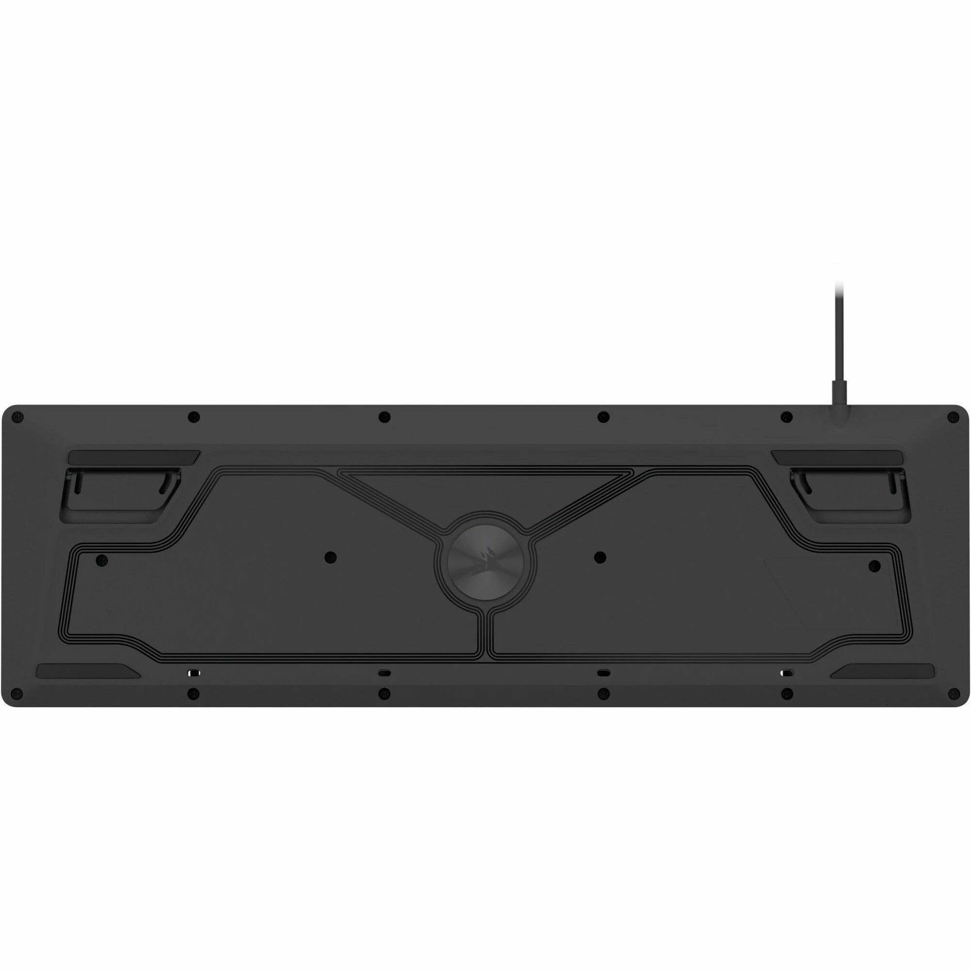 Alt View 4. CORSAIR - Corsair K55 CORE RGB Gaming Keyboard - Black - Cable Connectivity - Full-size - USB 2.0 Type A Interface - RGB LED - 110 - Black.