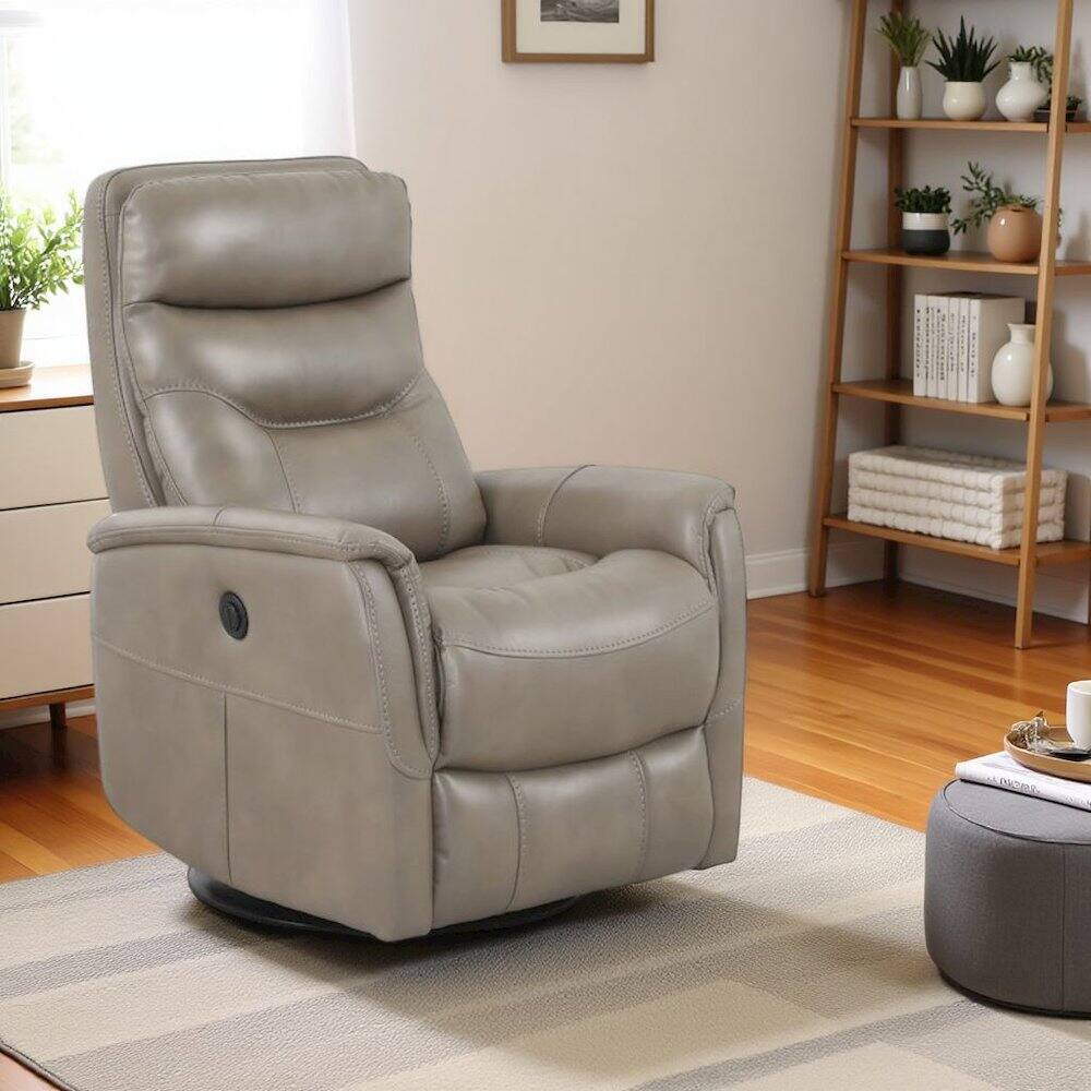 Left. Starlight Canyon Home - Linen Recliner Nursery Glider – Boucle Chair with Power Lift Feature - Tan.