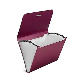 Staples - Reinforced Plastic Accordion File, 13-Pocket, Letter Size - Purple
