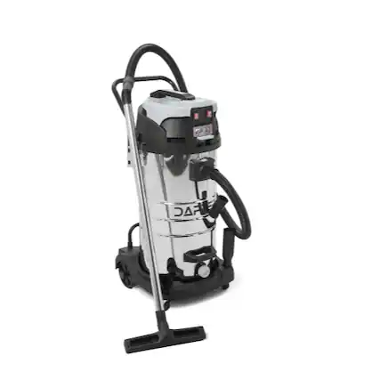 Front. Dapper Supply - 26.5 Gallon 11 Peak HP 2-in-1 Wet Dry Vacuum Stainless Steel Shop Vac with Drain & Attachments - Silver.
