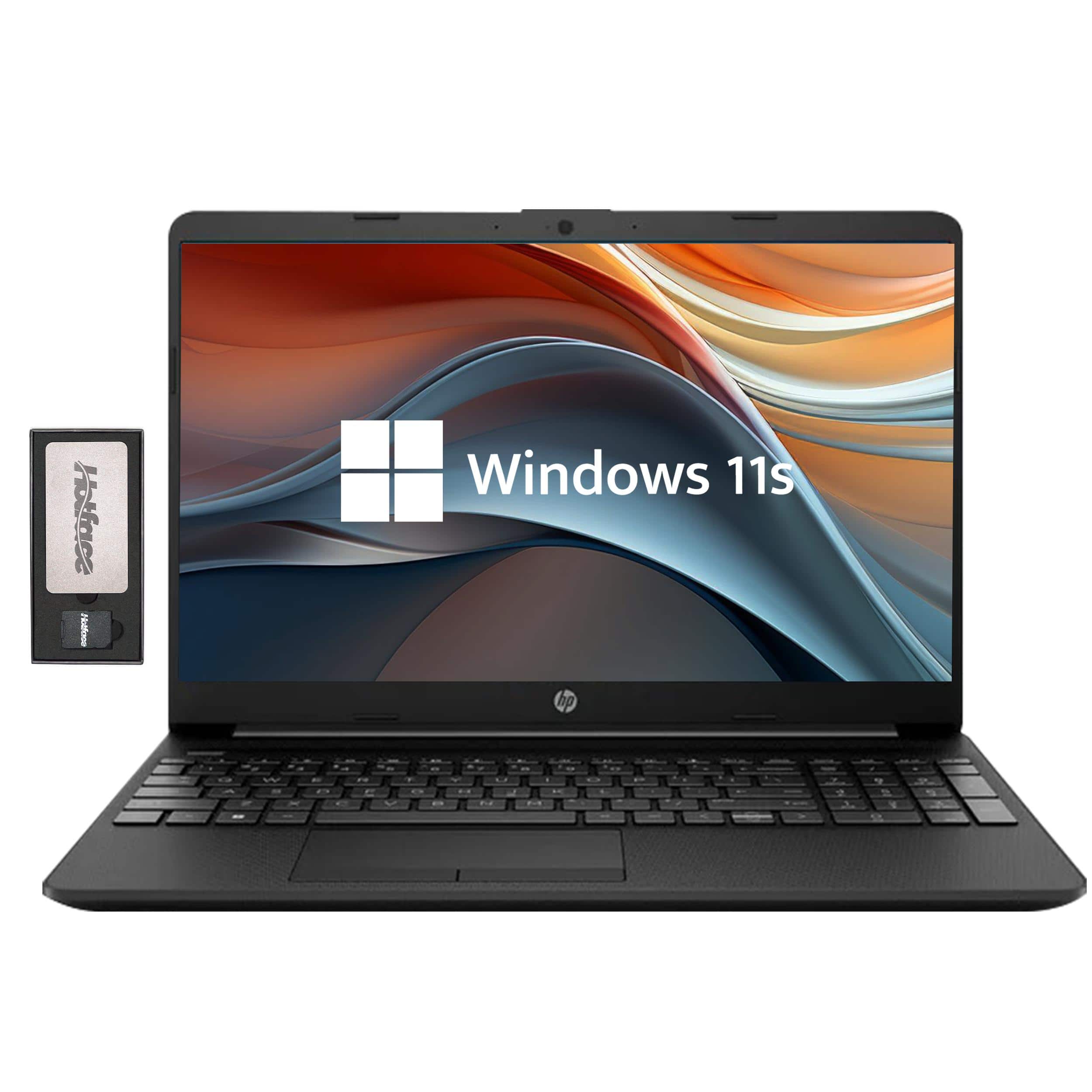 HP - 15.6" HD Laptop,Intel Pentium Silver N5030,16GB RAM,256GB SSD,Intel UHD Graphics,Win 11,32GB Hotface USB Card - Black