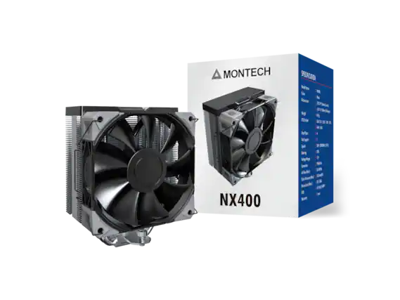 MONTECH NX400 SPECIFICATION
Model Name: NX400
Color: Black
Dimensions: 120 x 120 x 150 mm (L x W x H)
Weight: 0.5 kg
CPU Sockets: LGA 775, 1150, 1155, 1156, 2011
Heat Pipes: 4
Fan Support: 1
Fan Speed: 800 - 1500 RPM
Bearing: SSO
Voltage Range: 3.3V - 12V
Connector: 4-pin PWM
Airflow: 16.5 CFM
Static Pressure: 2.35mmH2O
Noise Level (Max): 33.1 dBA
Warranty: 1 year