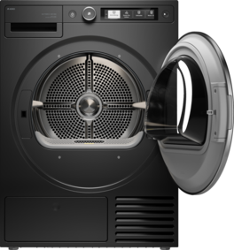 Asko - 5.2 cu. ft. Stackable Electric Vented Dryer - Butterfly Drying System, Soft Drum Technology, 18 Programs – Graphite - Graphite Black