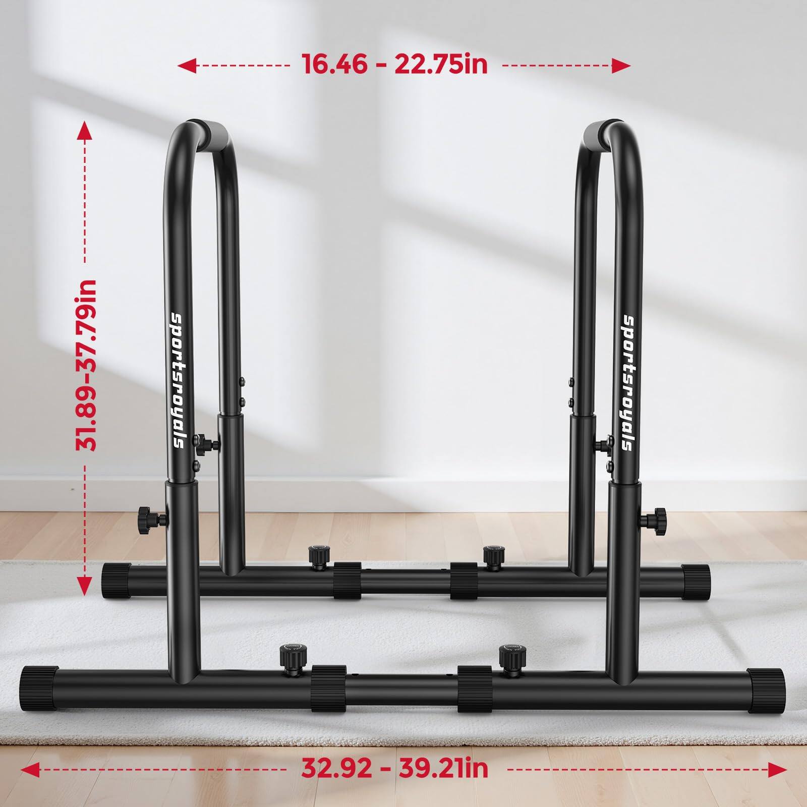 16.46 - 22.75in  
31.89 - 37.79in  
32.92 - 39.21in