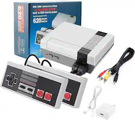 Retro Mini Gaming Console with 620 Games 8 Bit Game System Built In 2 Controllers AV Output Nostalgia