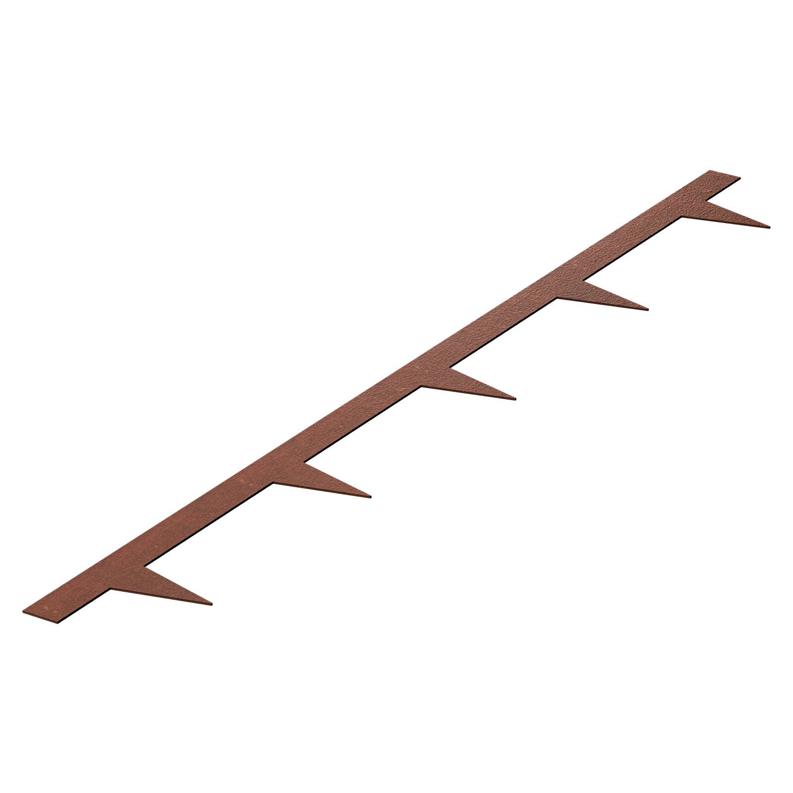 Alt View 5. VEVOR - Steel Landscape Edging, 10 Packs 40 x 4.5 in Weather-Resistant & Pre-Rust Metal Landscape Edging - Rust.