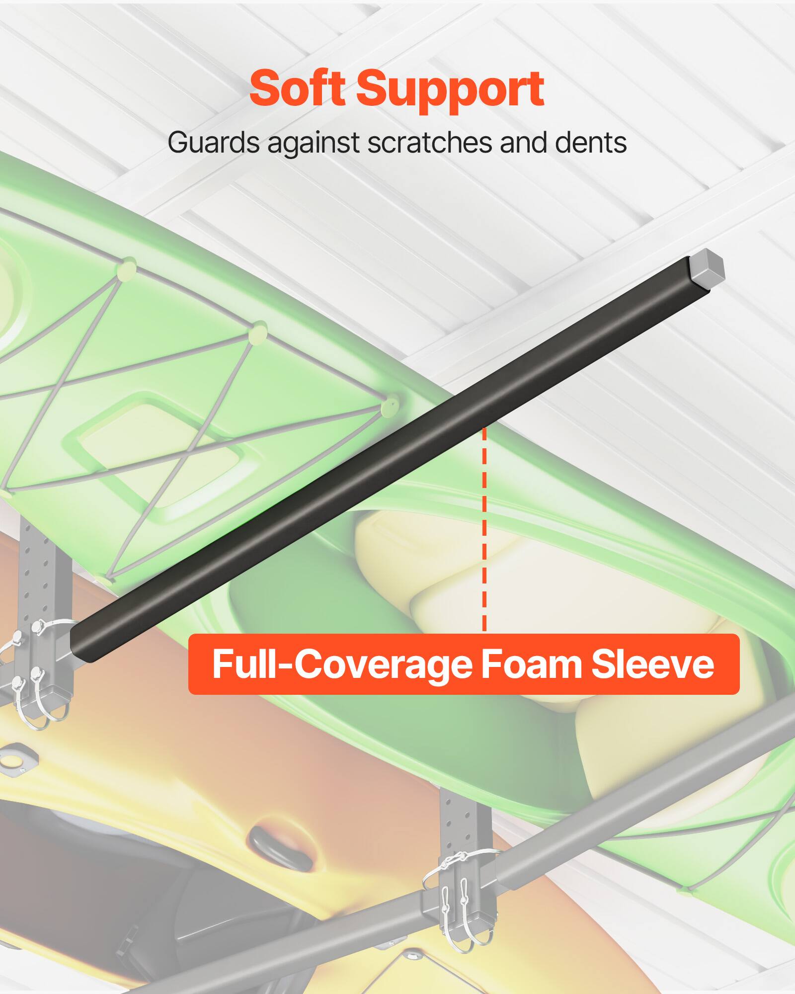 Soft Support  
Guards against scratches and dents  

Full-Coverage Foam Sleeve