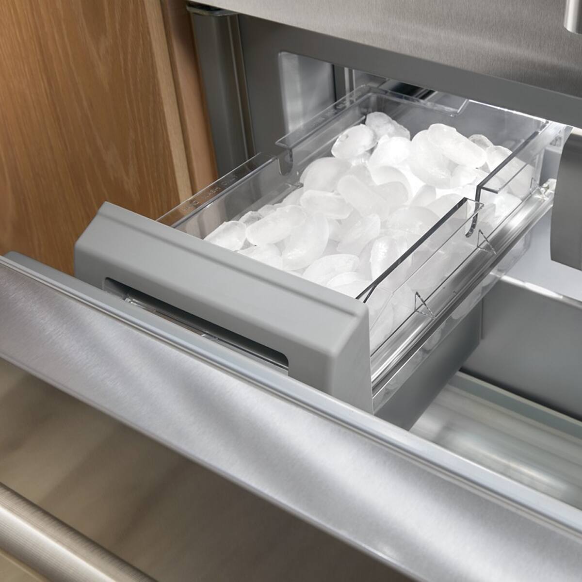 Alt View 3. KitchenAid - 24.2 Cu. Ft. Built-In French Door Bottom Mount Refrigerator - Stainless Steel with PrintShield Finish.