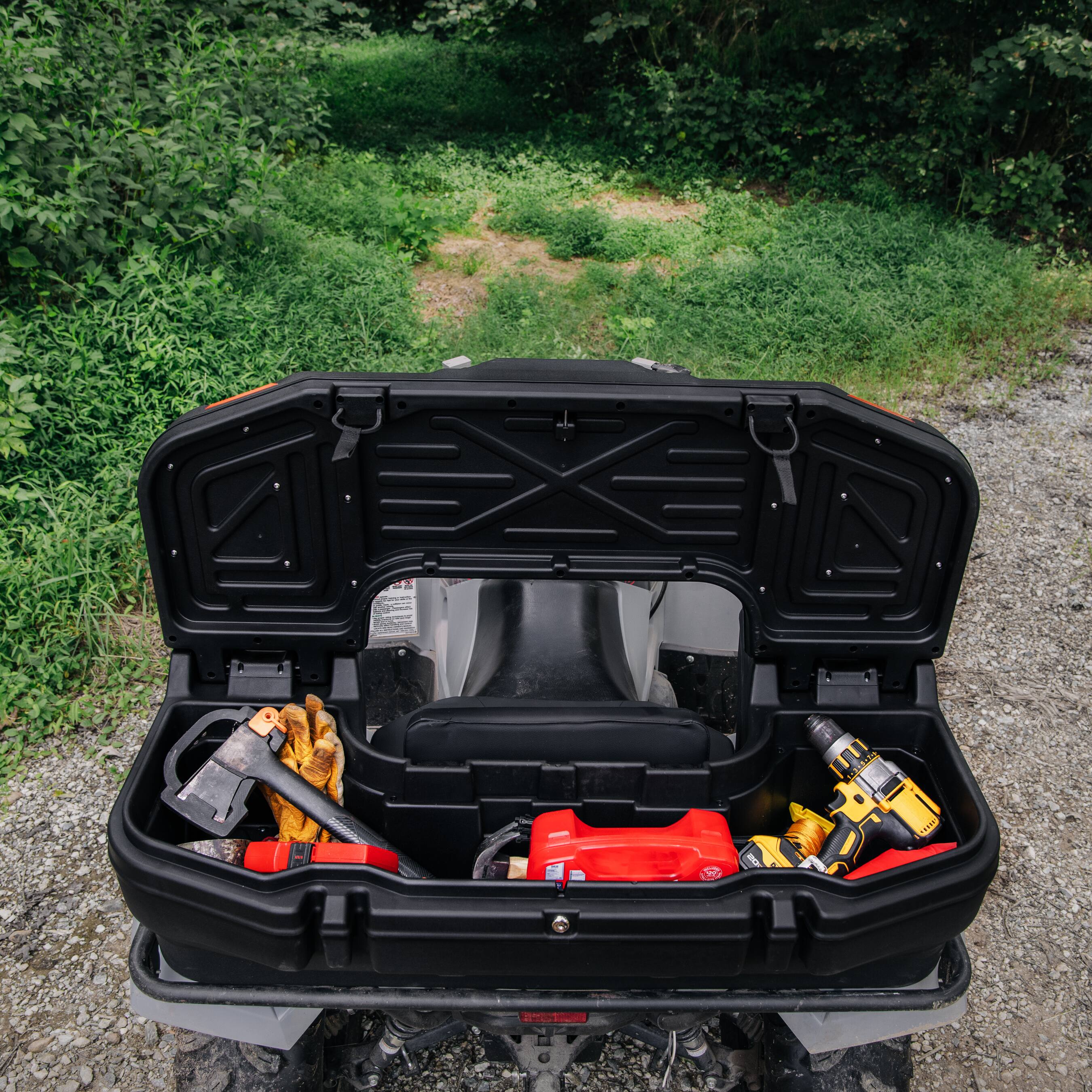 Alt View 6. Black Boar - Black Boar ATV Rear Storage Box & Lounger, Seat with Increased Durability, 66014 - Black.