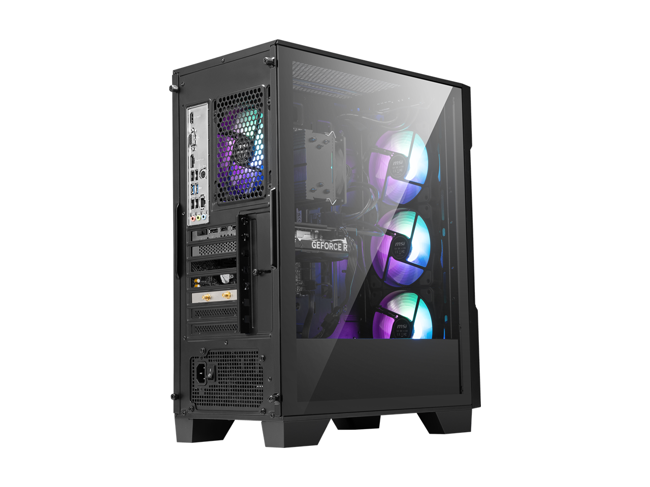 Alt View 3. MSI - MSI Codex R2 B14NVK5-604US i5-14400F 16GB DDR5 1TB SSD RTX 5050 Win 11 - Black.