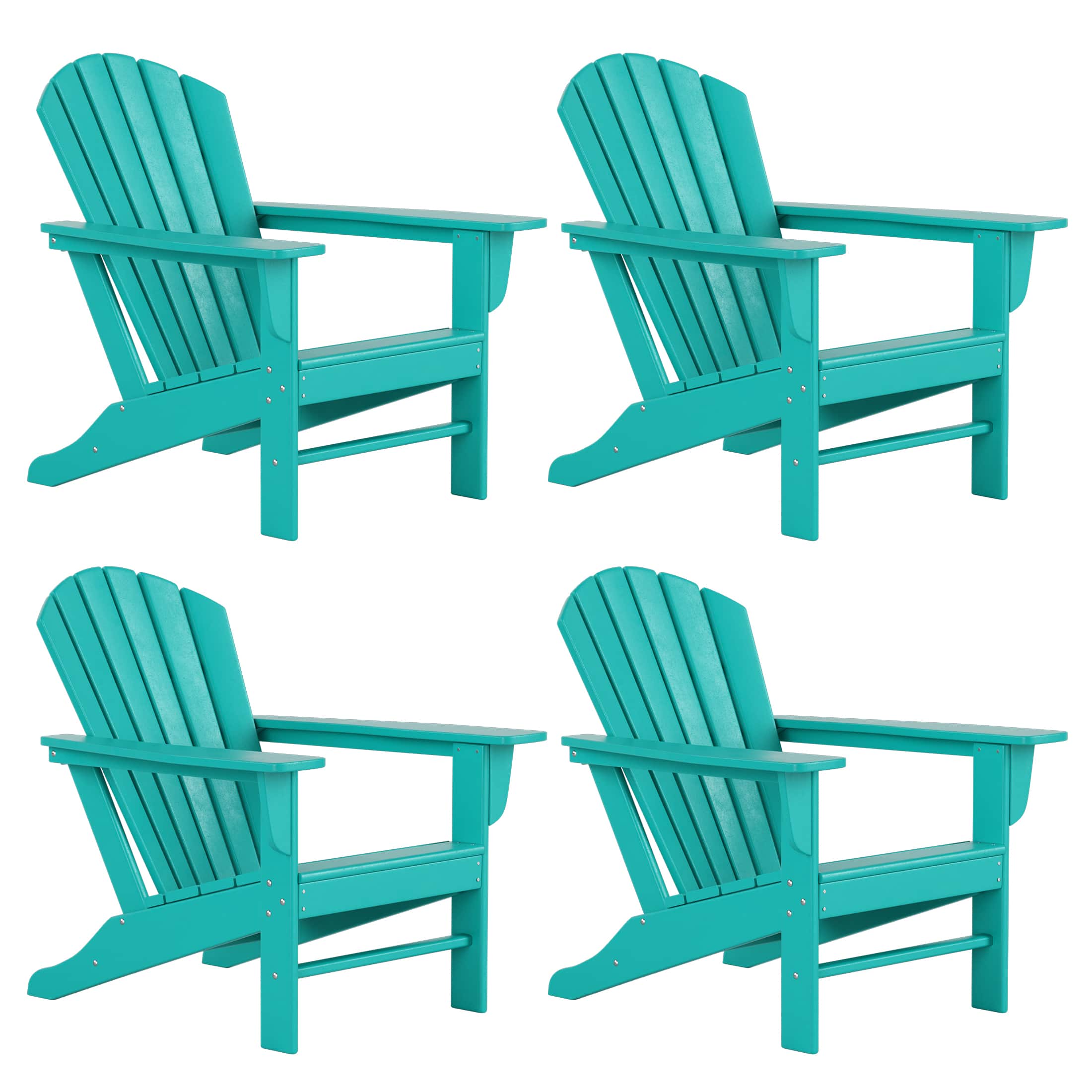 WestinTrends - Dylan Outdoor Adirondack Chair (Set of 4) - Turquoise price history on PriceWatchPro