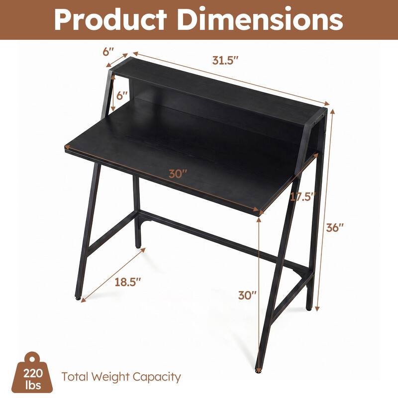 Product Dimensions: 6" x 31.5" x 6" x 30" x 17.5" x 36" x 18.5" x 30"  
Total Weight Capacity: 220 lbs