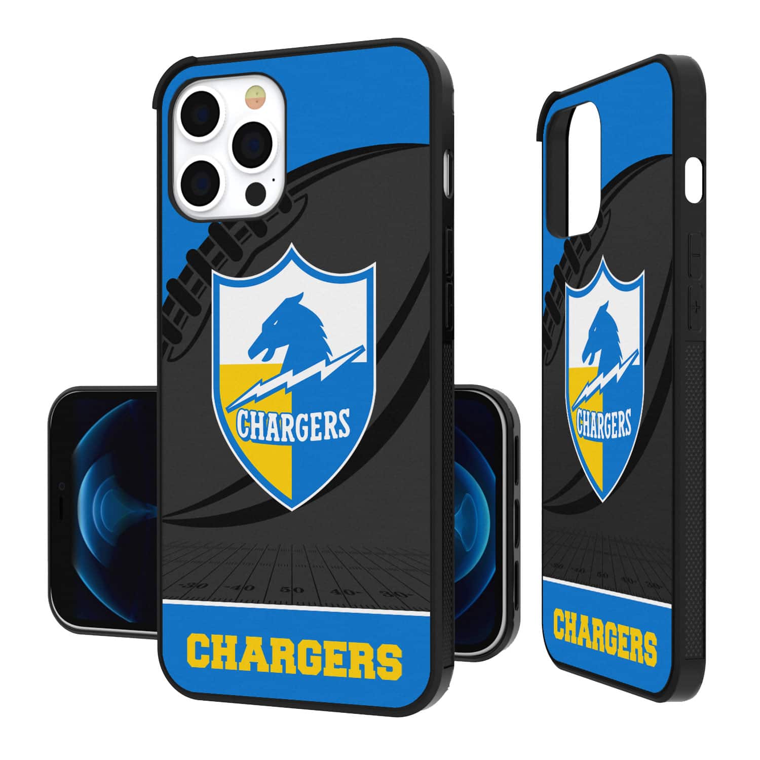 Keyscaper - NFL - Los Angeles Chargers iPhone Pastime Design Bump Case - 16 - Multicolor