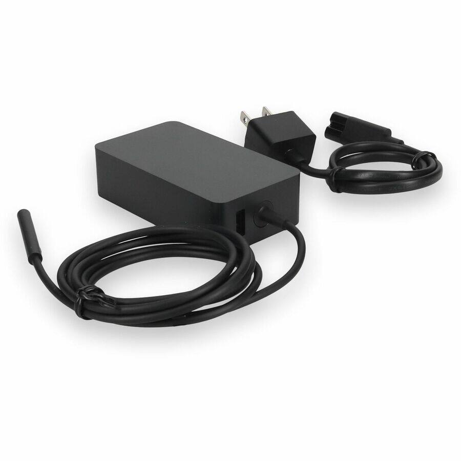 Alt View 5. AddOn - AddOn Microsoft Q4Q-00001 Compatible 65W 15V at 4A Black Magnetic Tip Laptop Power Adapter and Cable - 65 W - 15 V DC - Black.