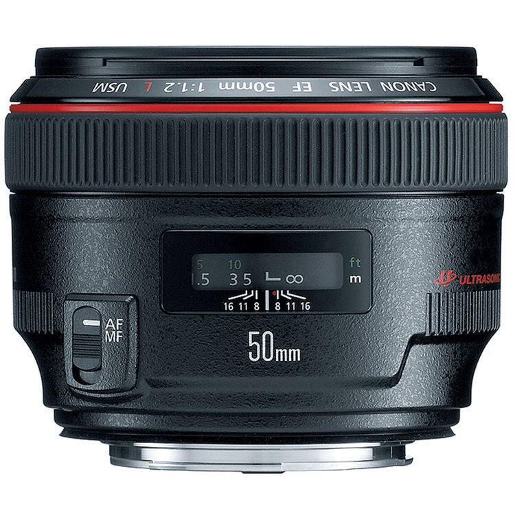 USM 7 1:1.2 50mm EF LENS CANON AF MF 5.5 10 35 8 16 11 8 8 8 11 16 50mm mm ft m s ULTRASON