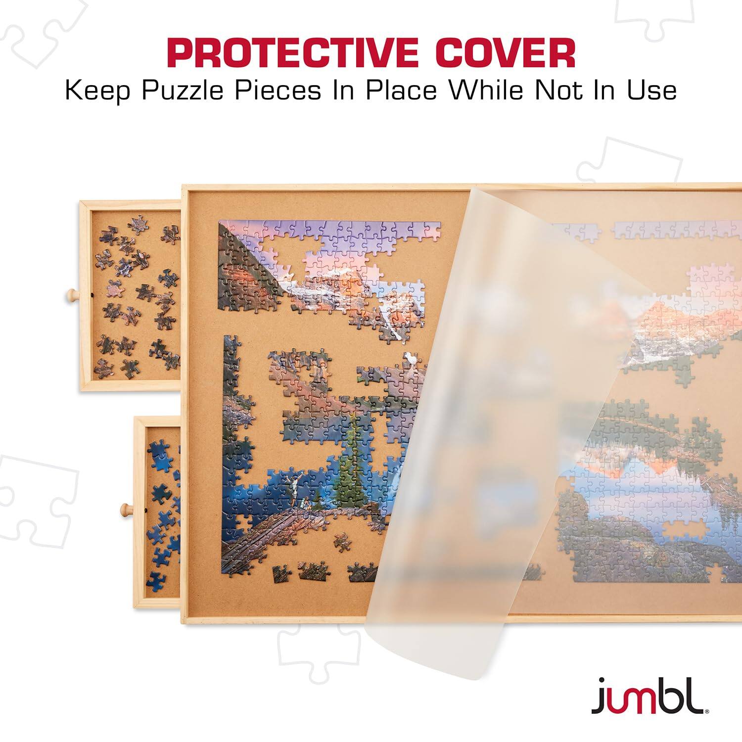 PROTECTIVE COVER  
Keep Puzzle Pieces In Place While Not In Use  

jumbl.