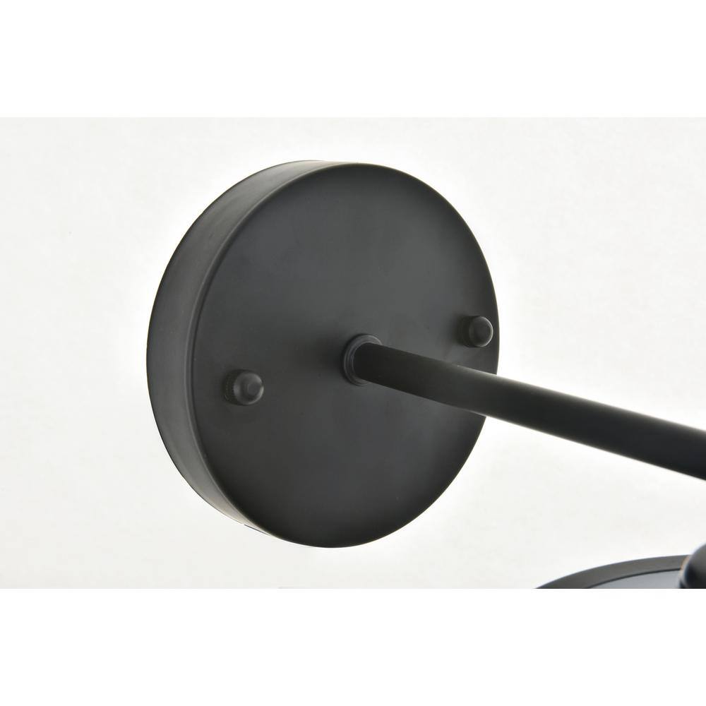 Left. Living District - Nota 1 light black Wall Sconce - Black.