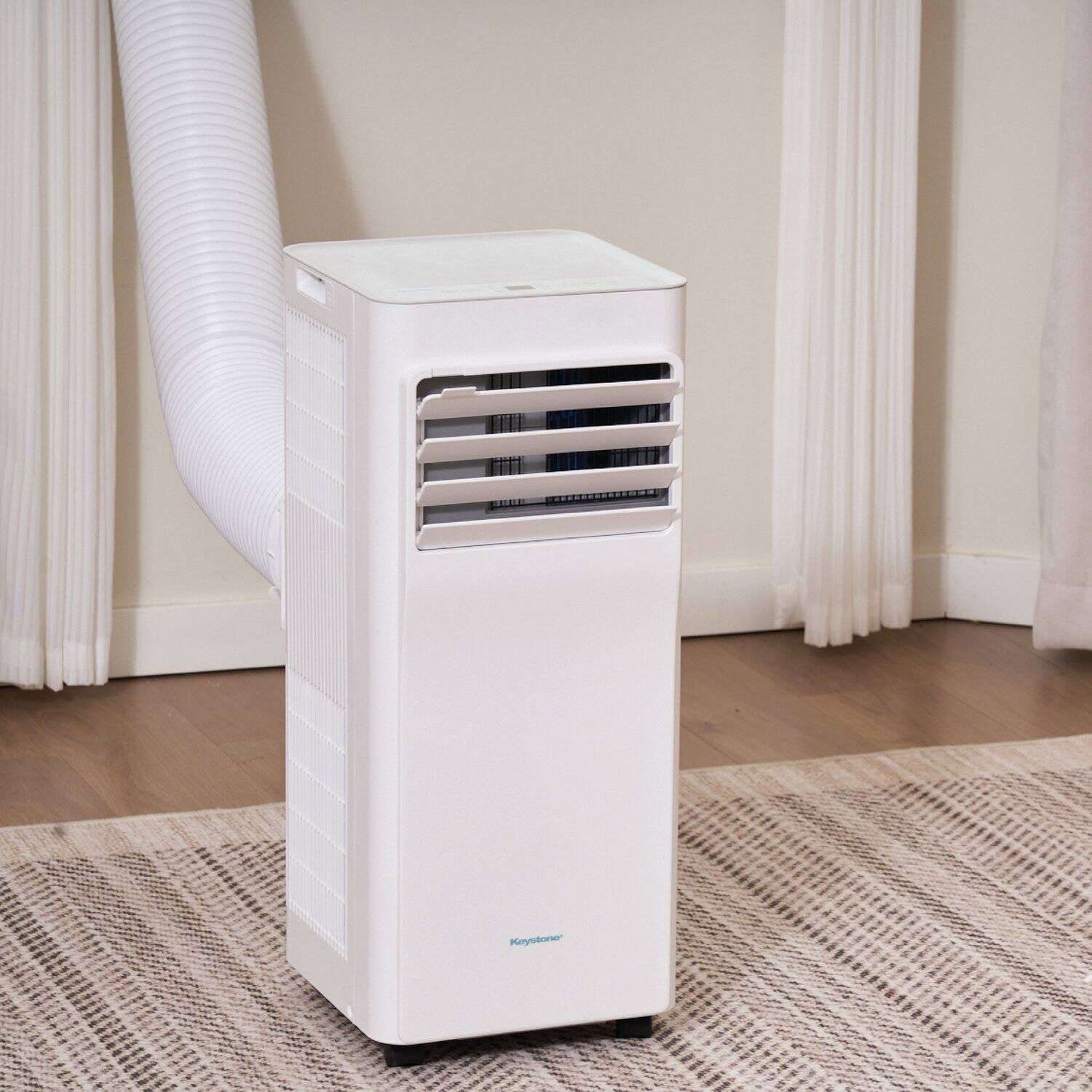 Alt View 8. Keystone - Keystone 5,000 BTU DOE/8,500 BTU ASHRAE 250 Sq. Ft. Portable Air Conditioner with Remote - White.
