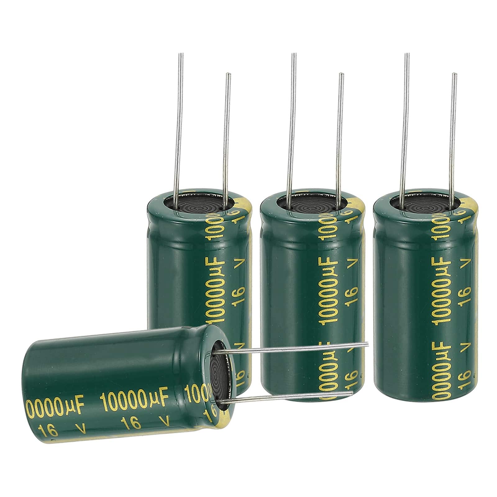 Unique Bargains - 10000uF 16V 16x30mm Electrolytic Capacitor, High Frequency, Low Impedance, Radial Leads, 6pcs - Green price history on PriceWatchPro