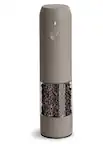 Front. FINEAK - USB Rechargeable Electric Pepper Mill with LED Light in Greige (1-Pack) - Gray.