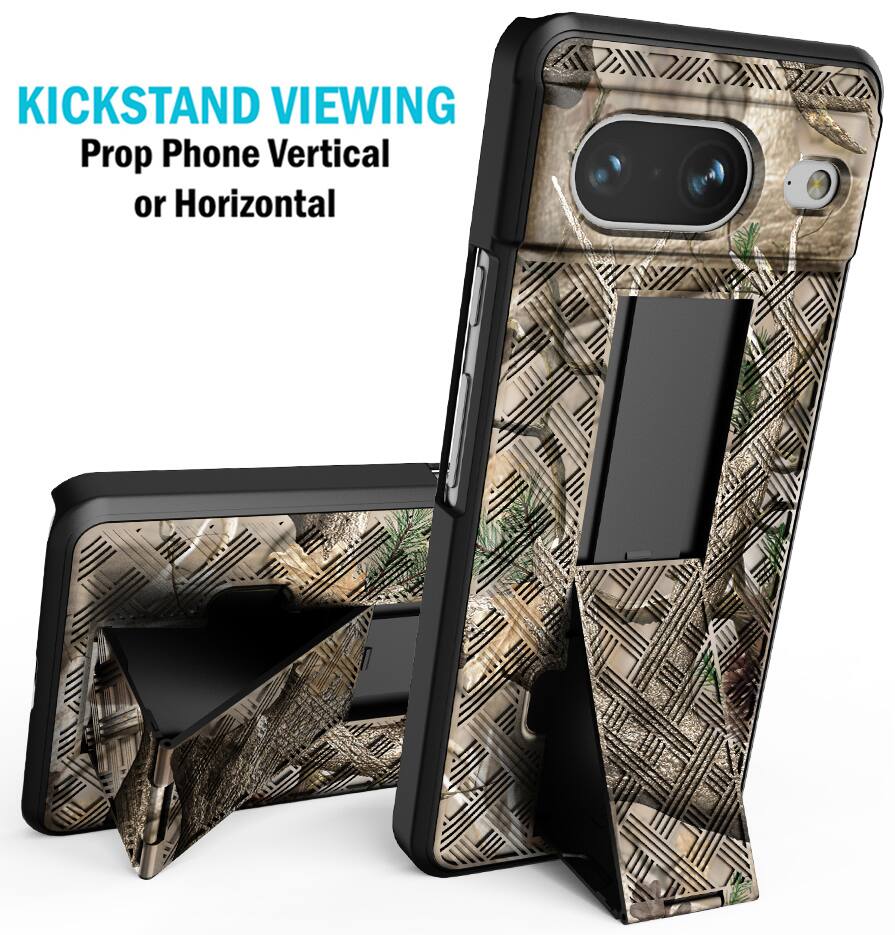 KICKSTAND VIEWING  
Prop Phone Vertical or Horizontal