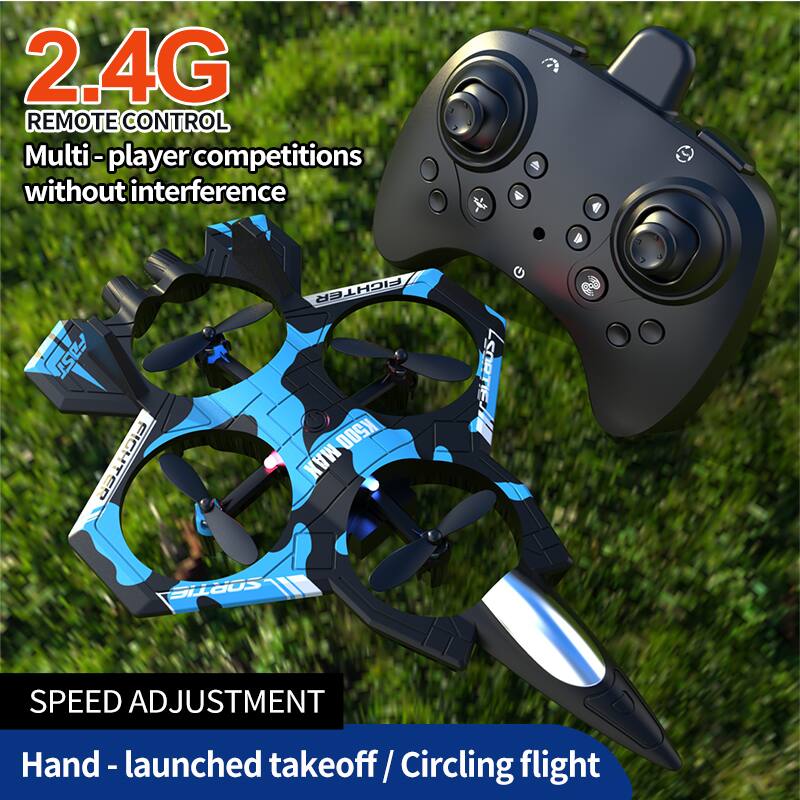 2.4G REMOTE CONTROL  
Multi-player competitions without interference  

FAST FIGHTER FICHTER K500  
MAX SORTIE SPEED ADJUSTMENT  

Hand - launched takeoff / Circling flight