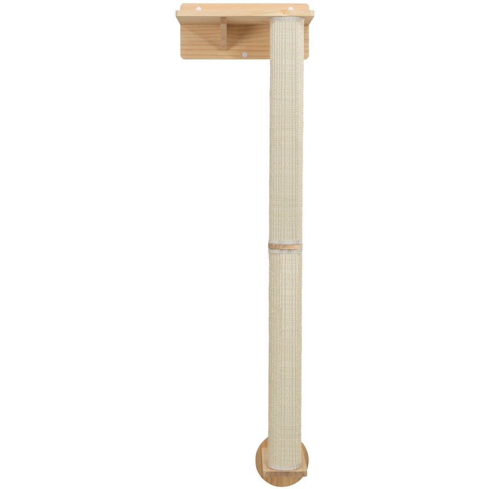 TRIXIE - Wall Set 1 Wall Mounted Sisal Cat Scratching Post with Ledge - Natural/White