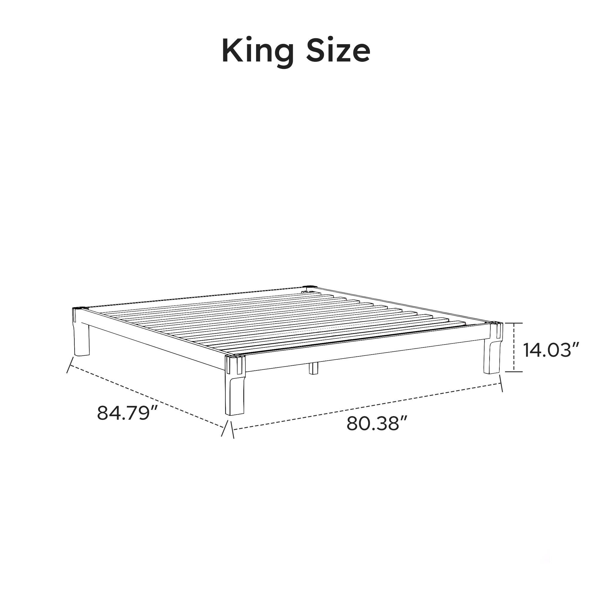 King Size  
14.03" x 84.79" x 80.38"