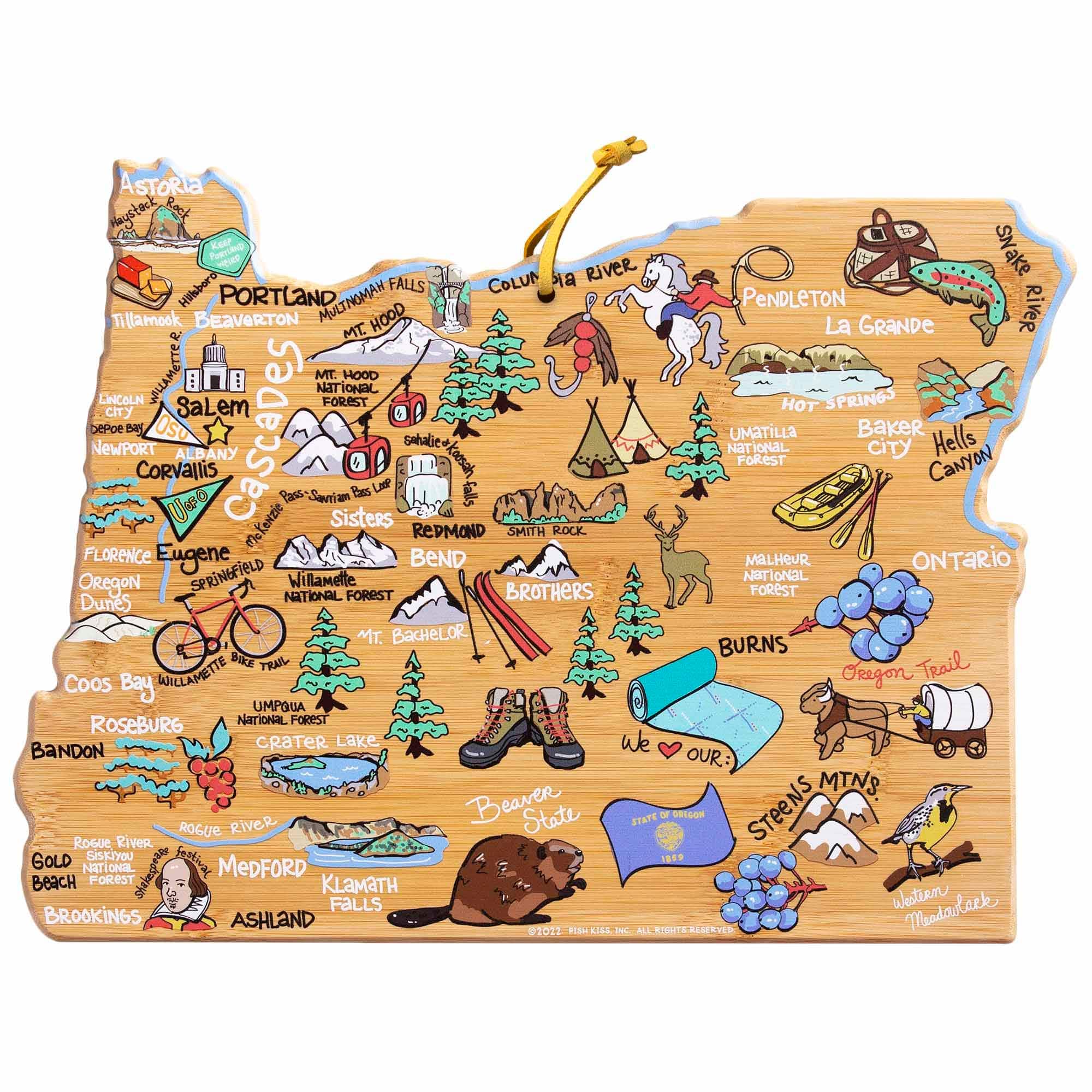 Totally Bamboo - Oregon Cutting Board with Artwork by Fish Kiss price history on PriceWatchPro