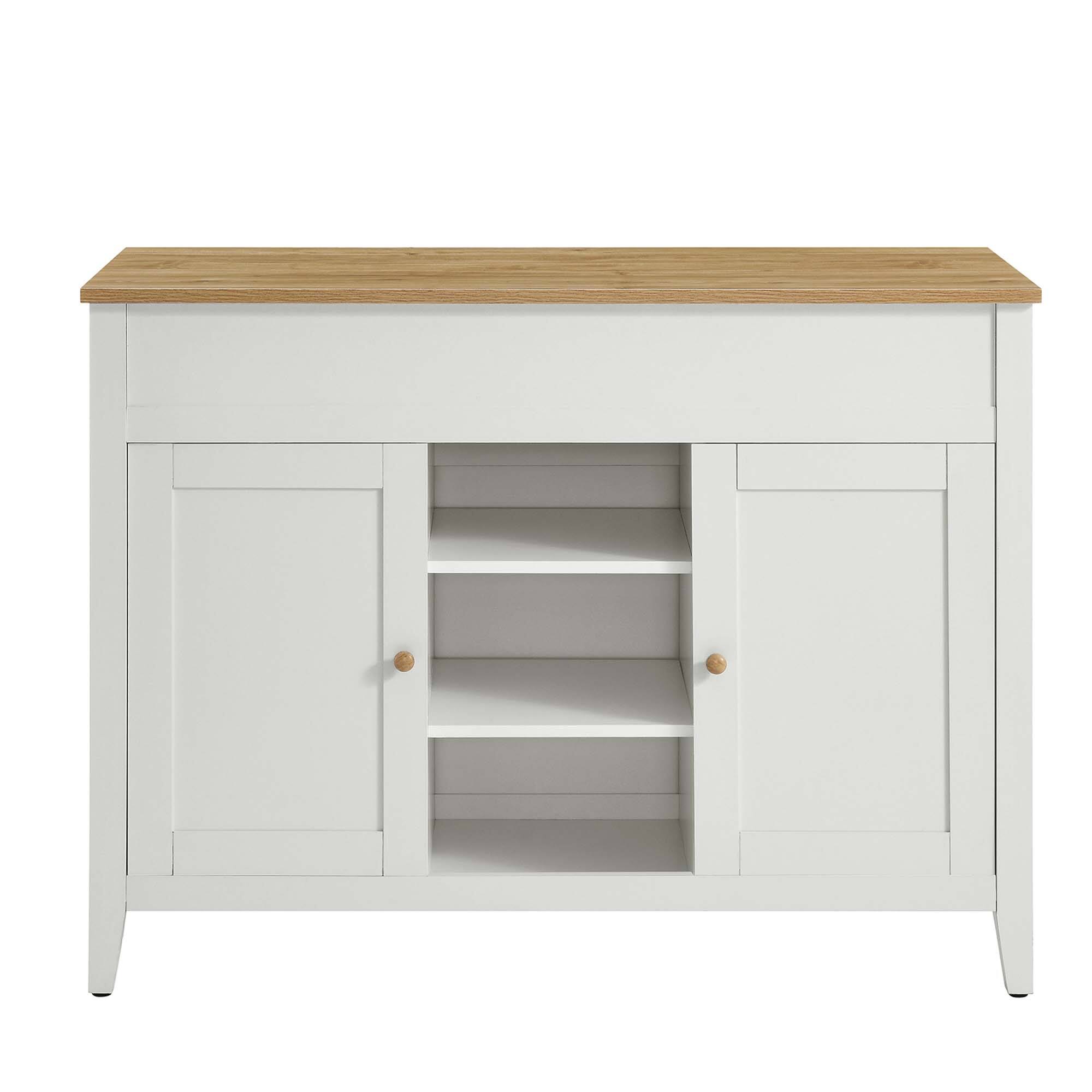 Alt View 7. Modway - Garland Kitchen Island by Modway - Oak White.
