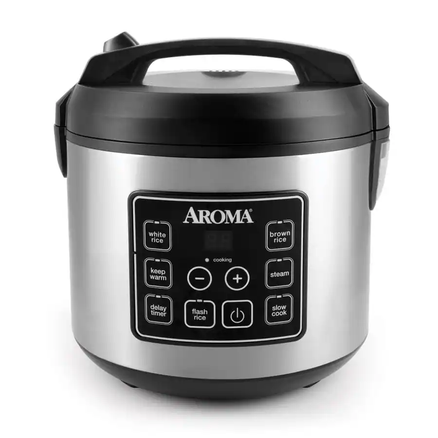 AROMA
white rice
brown rice
keep warm
delay timer
flash rice
steam
slow cook
cooking