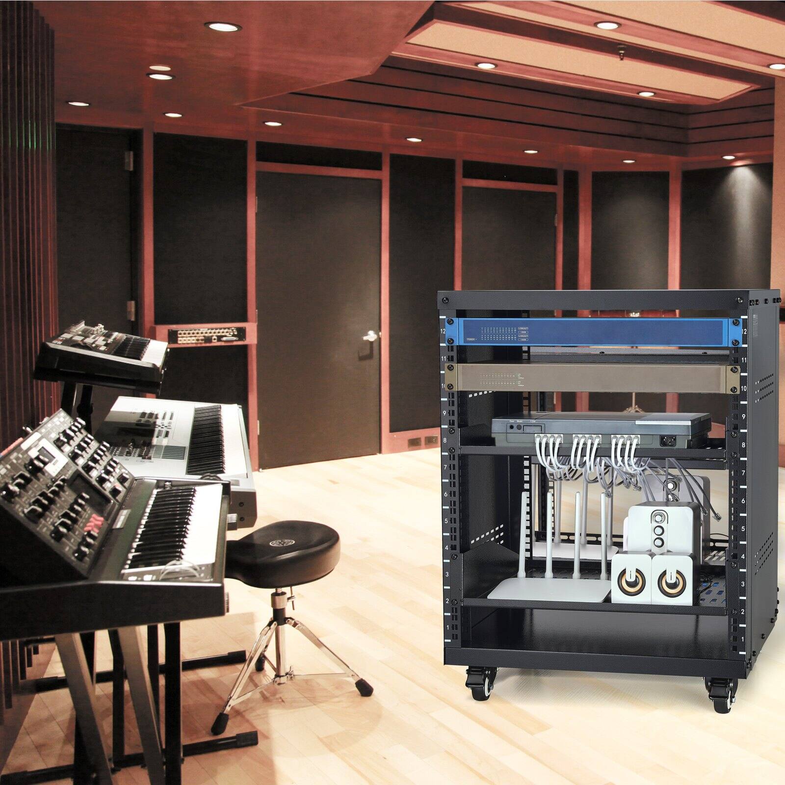 The text in the image appears to be a mix of characters and numbers that are not clearly legible. However, based on the context of the image, which shows a music studio setup, here is a possible interpretation and correction:

- "nt 0 np0no C 1 - Inscsuiatnin .......004 : 1 1 ...... .......... - a C 1 - d a"

This seems to be a mix of random characters and numbers. It might be a placeholder or a corrupted text. Without more context, it's difficult to correct accurately. If this is part of a musical notation or a specific code, more information would be needed to provide a precise correction.