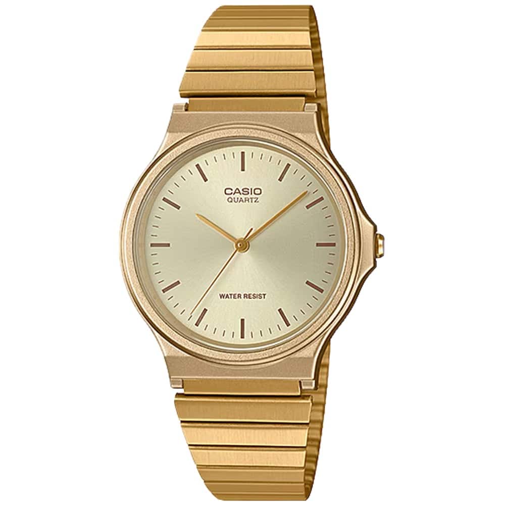Casio - Men's -Tone Analog Watch with Dial - MQ-24G-9ECF - Gold