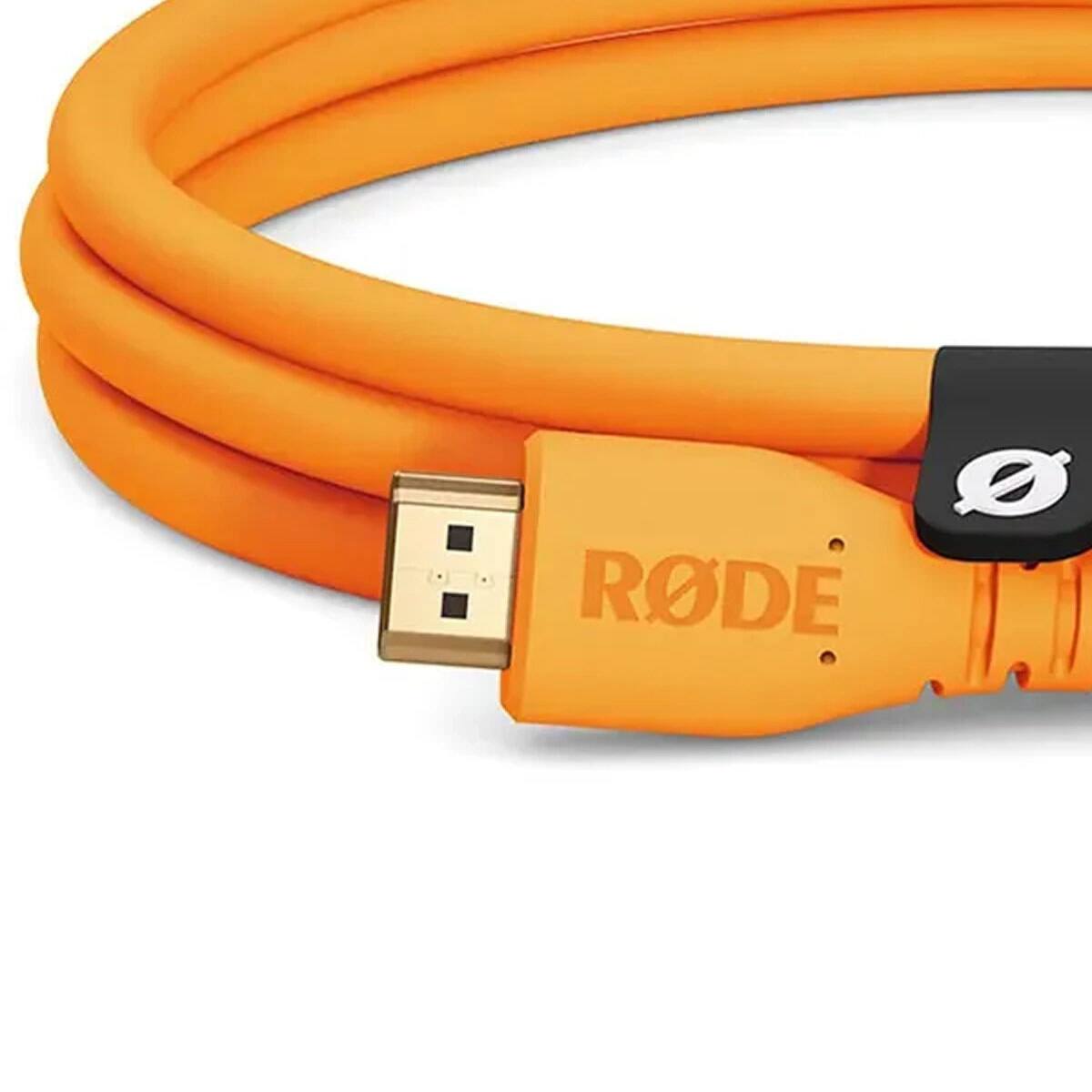Alt View 3. RODE - Rode Premium High Speed HDMI Cable with Ethernet - Orange, 5'.