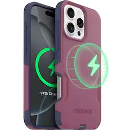 OtterBox - Commuter Series Hard Shell for MagSafe for Apple iPhone 16 Pro Max - Berry Smooth (Pink/Purple)