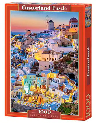 Castorland Puzzle, Castorland 1000, 1000 Lights, Santorini Lights
