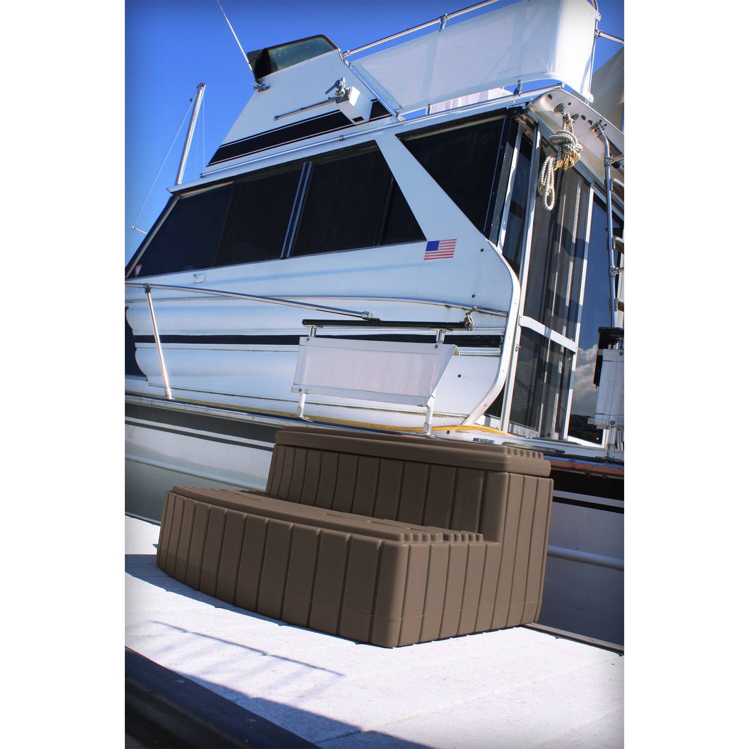 Alt View 4. Good Ideas - Good Ideas Stora Step Lightweight Plastic Outdoor & Indoor Storage Step, Oak - Oak.