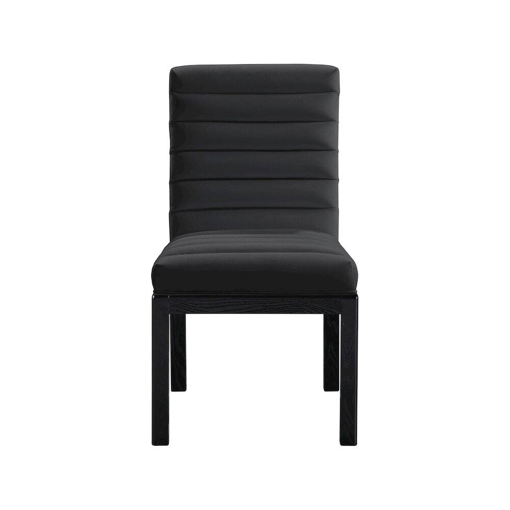 Alt View 1. Meridian Furniture - Evelyn Black Velvet Dining Chair - Black.
