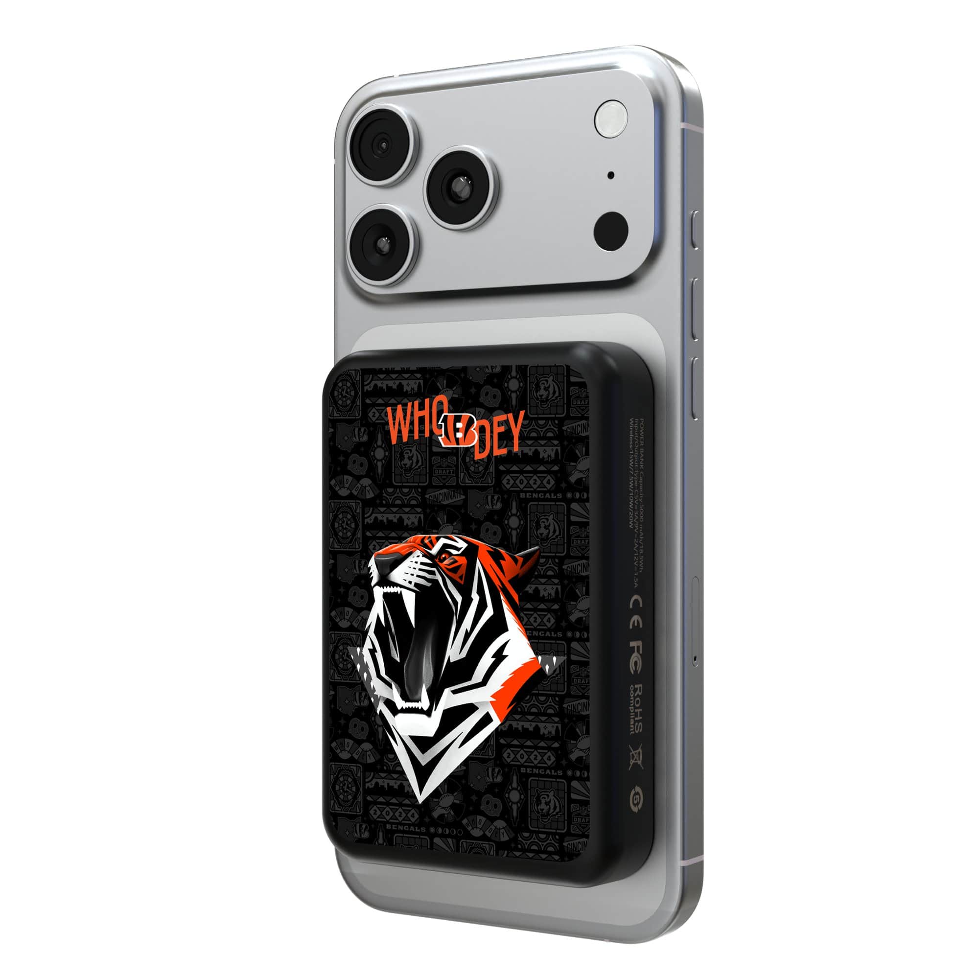 Keyscaper - Cincinnati Bengals 5000mAh Wireless Magnetic Power Bank - Black price history on PriceWatchPro