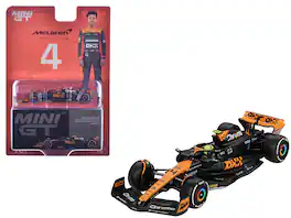 Mini GT - McLaren MCL60 #4 Lando Norris 2nd Place Formula One F1 "Japanese GP" (2023) Limited Edition 1/64 - Black