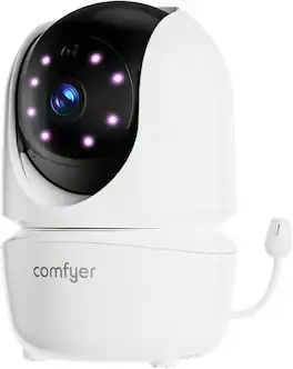 Comfyer - Add-on Camera for BM01 Baby Monitor, 1080P HD, Pan/Tilt, No WiFi - White