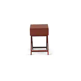 East West Furniture - Night Stand Burgundy - Brown