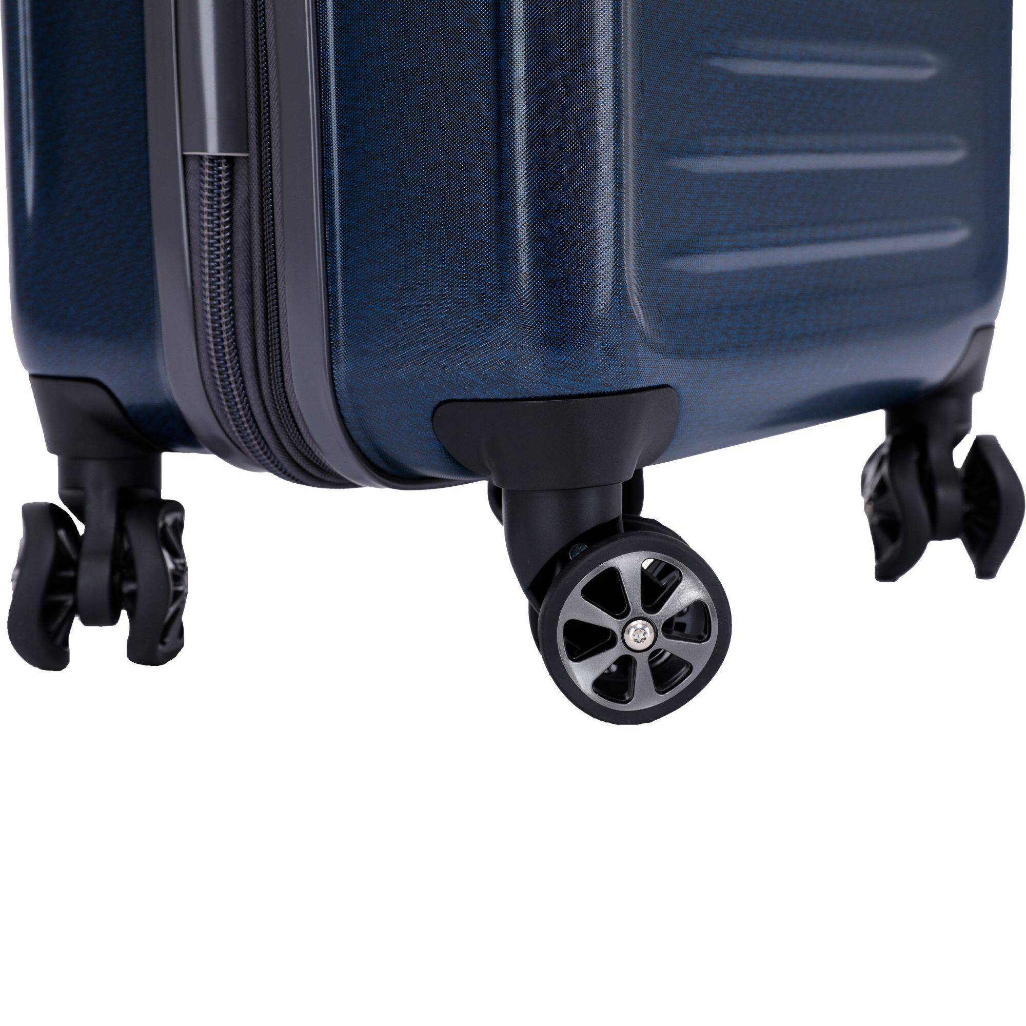 Back. Spyder - Spyder Rails 2 Piece Luggage Set with 360 Spinner Wheels, TSA Approved Lock, 20 Inch, 29 Inch - Carbon Blue.