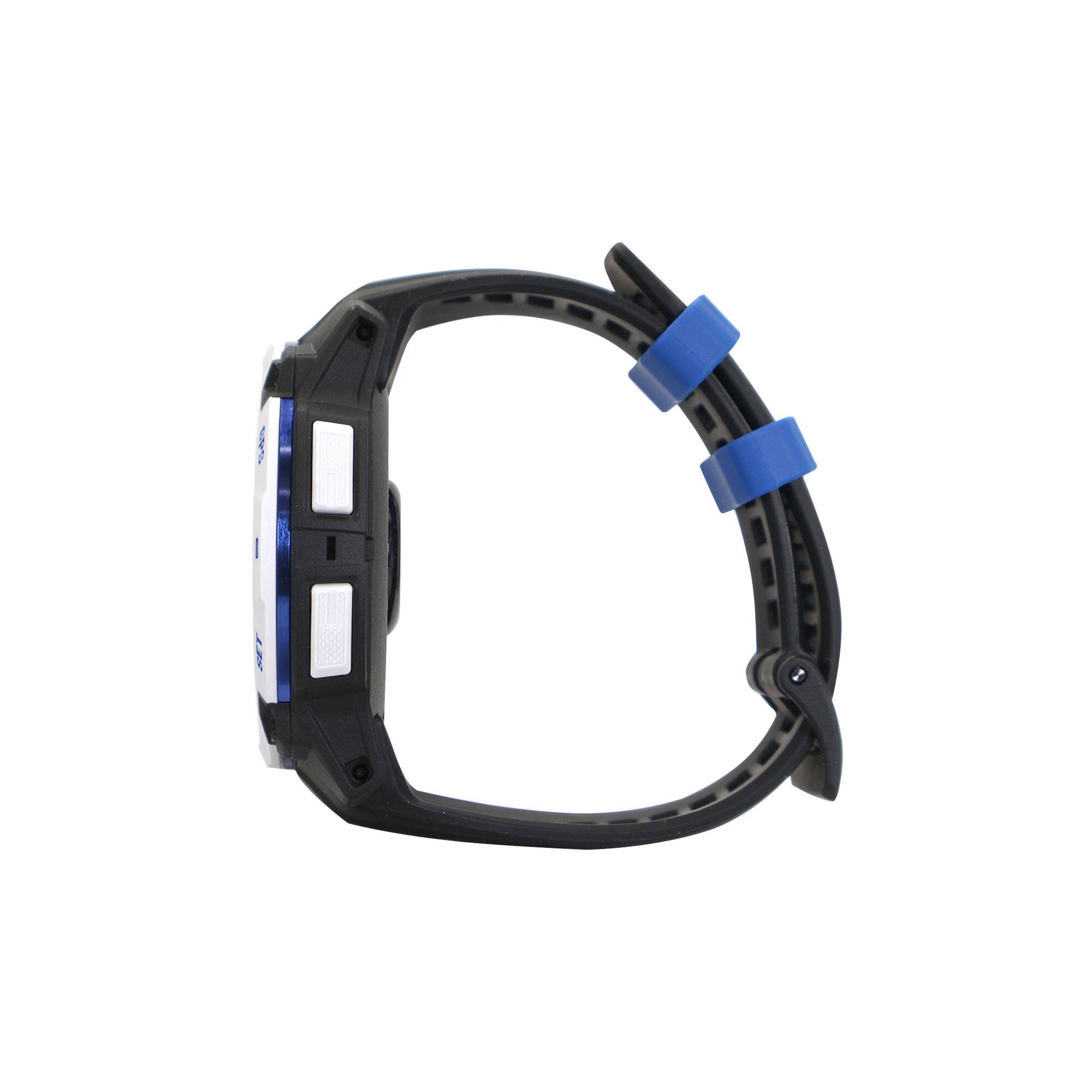 Alt View 3. Garmin - Garmin Instinct 3 Solar Rugged Outdoor GPS Smartwatch 50mm (Whitestone with Black/Bolt Blue) USB Plug Cleaning Cloth - Whitestone.