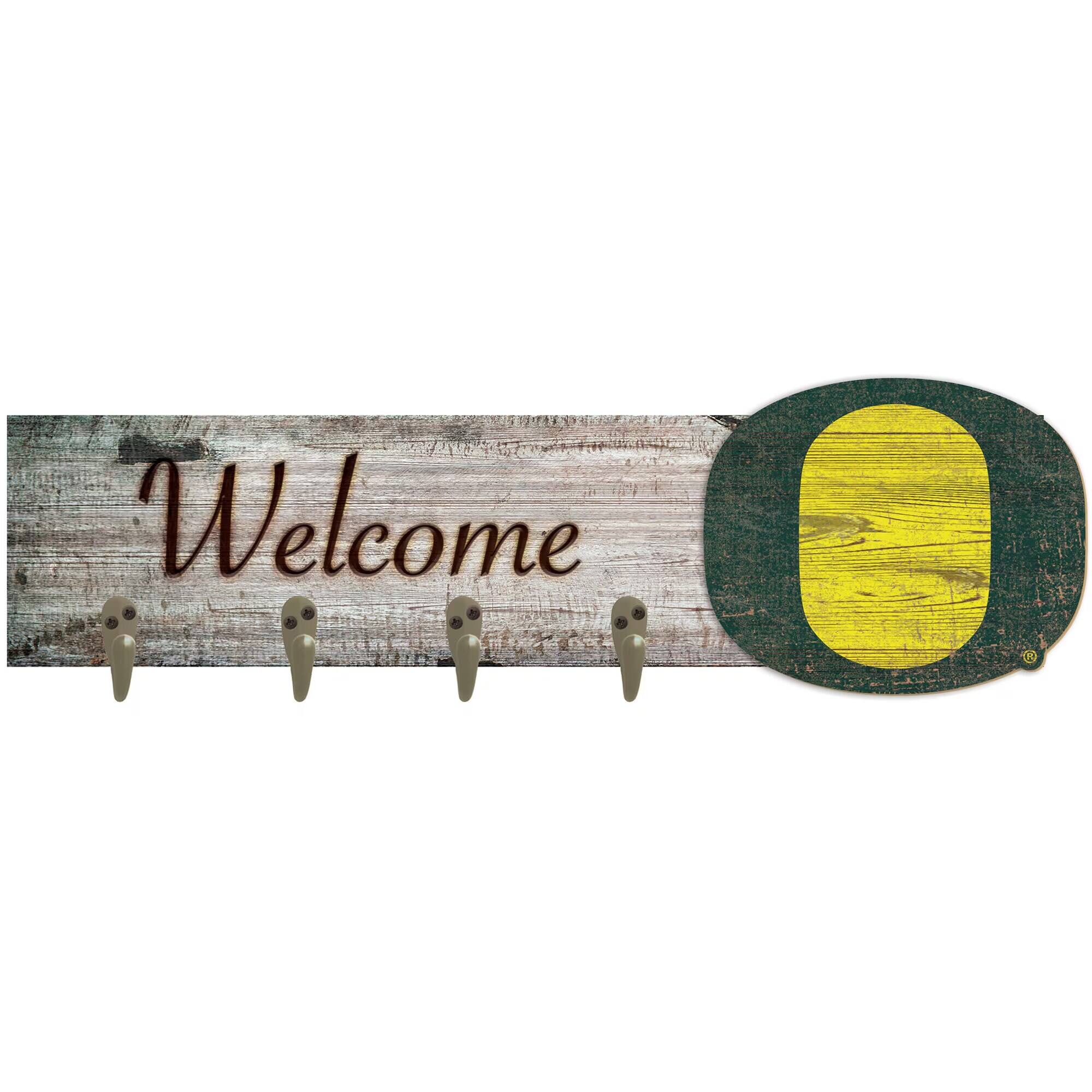 Oregon Ducks 24" x 6" Mounted Coat Hanger