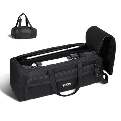 Front. VEVOR - Telescope Case, 30.3", Telescope Storage Bag with Fixed Buckles, Multi-Pocket & Detachable Divider - Black.
