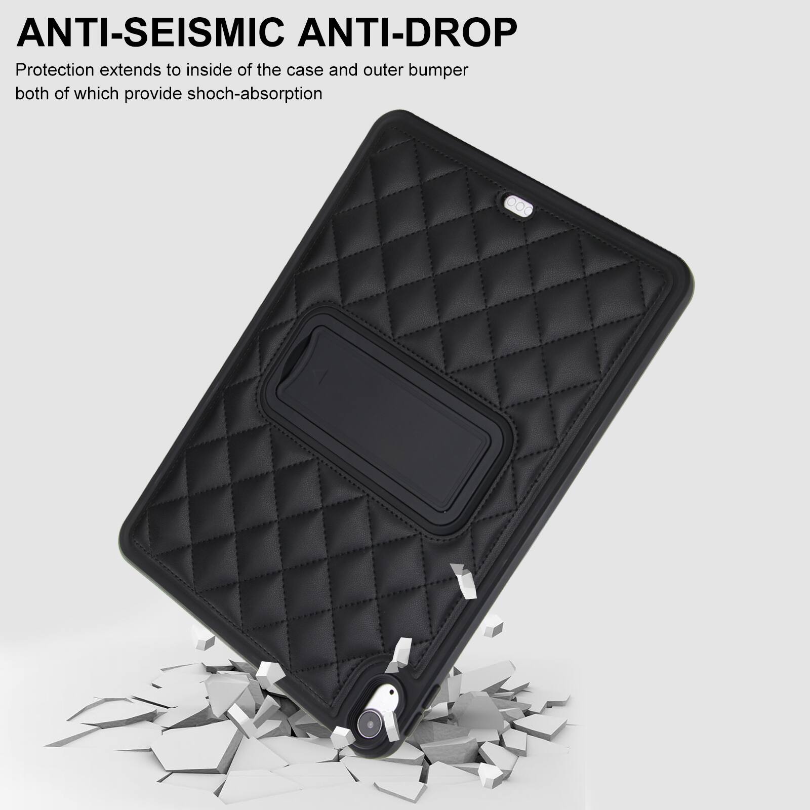 ANTI-SEISMIC ANTI-DROP  
Protection extends to inside of the case and outer bumper both of which provide shock-absorption
