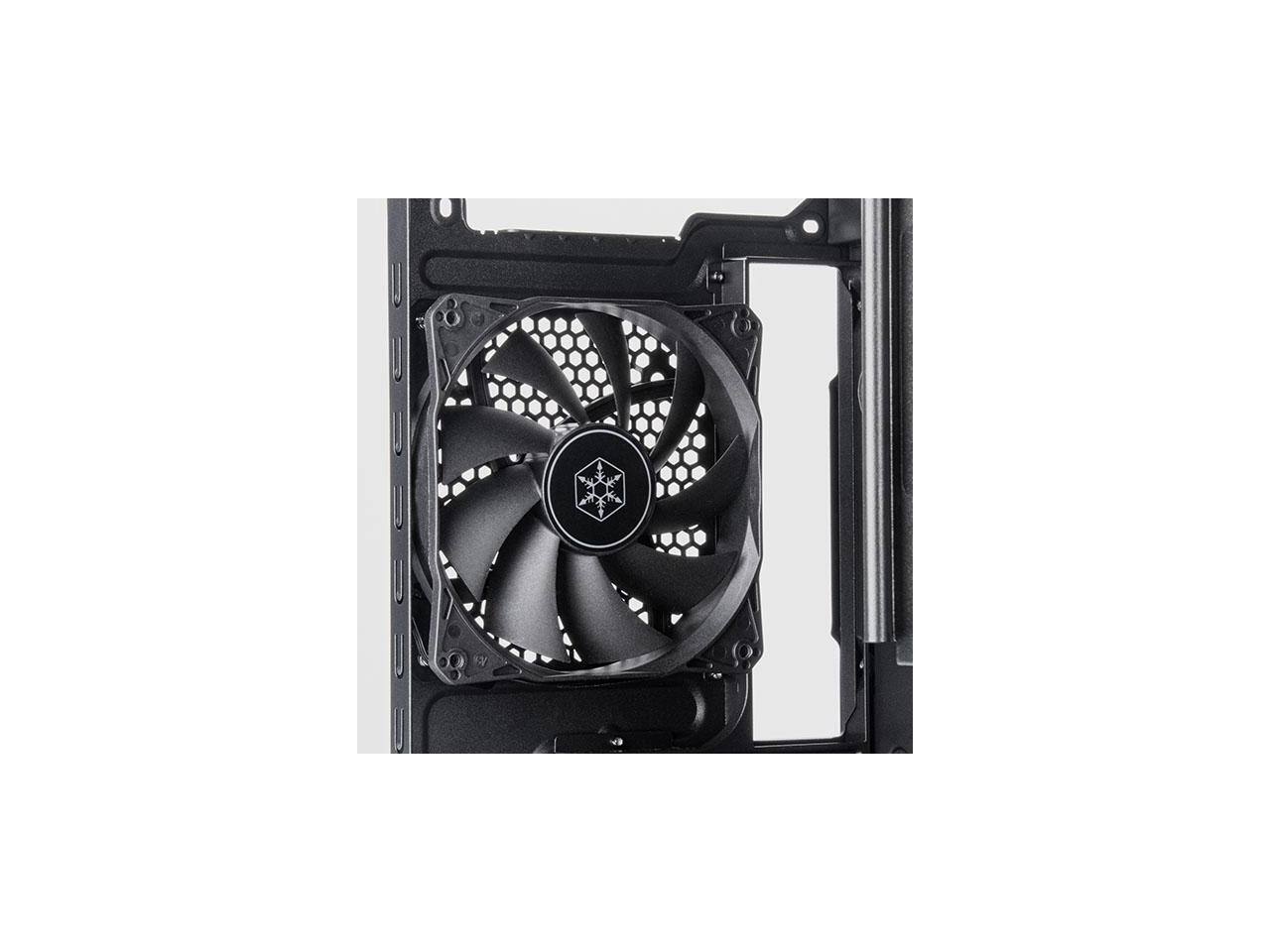 Alt View 5. SilverStone - FARA 312 High airflow and high capacity mATX gaming chassis - Black.