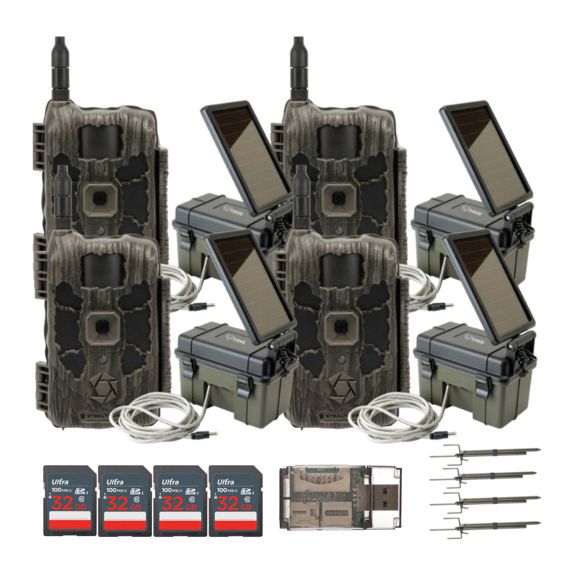 Stealth Cam - 40MP Deceptor Max Trail Camera with Solar Panel (4-Pack) Bundle price history on PriceWatchPro